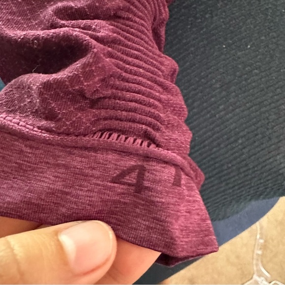 Lululemon In The Flow Crop II Heathered Regal Plum capri leggings Size 4 - Picture 4 of 7